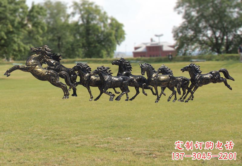 青海马群铜雕经典珍藏