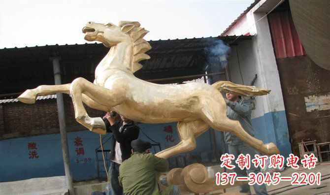 青海奔马铸铜马铜雕