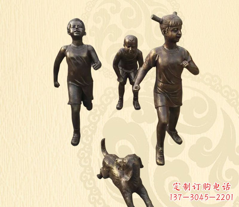 青海“活力四射儿童铜雕”