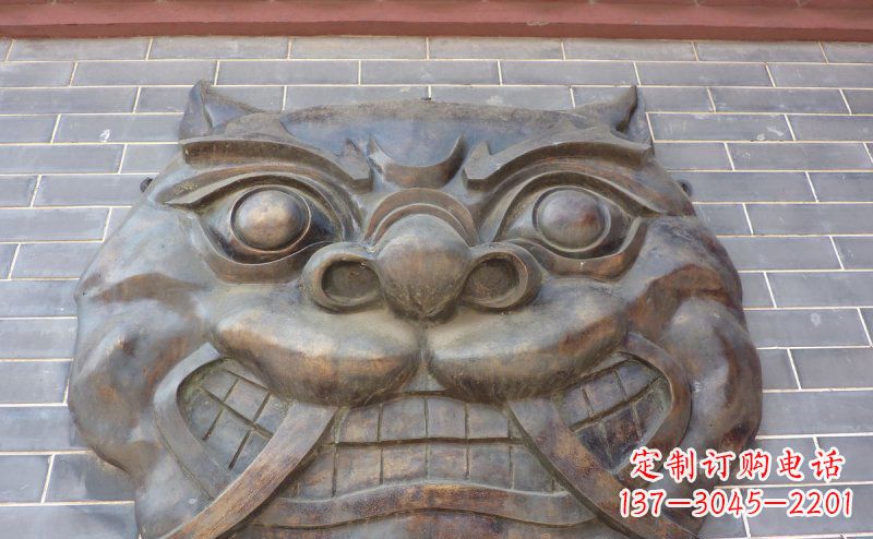 青海狴犴古代神兽铜浮雕