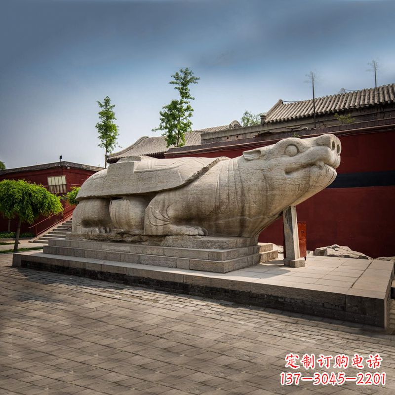 青海赑屃身上有佛的雕塑-寺庙景点广场神兽动物雕塑