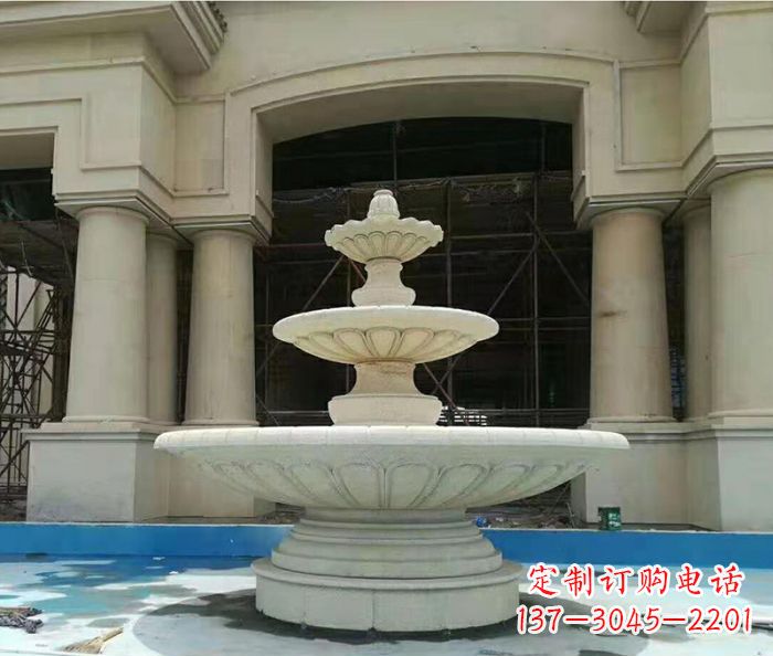 青海精美多层喷泉石雕