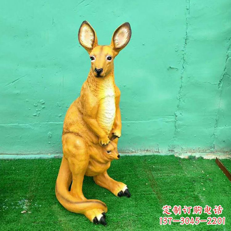 青海玻璃钢袋鼠雕塑