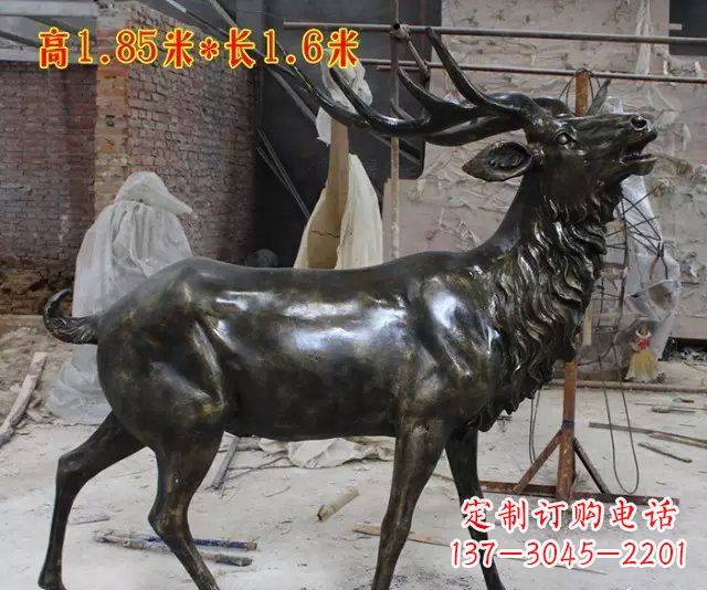 青海玻璃钢仿铜动物雕塑精美绝伦