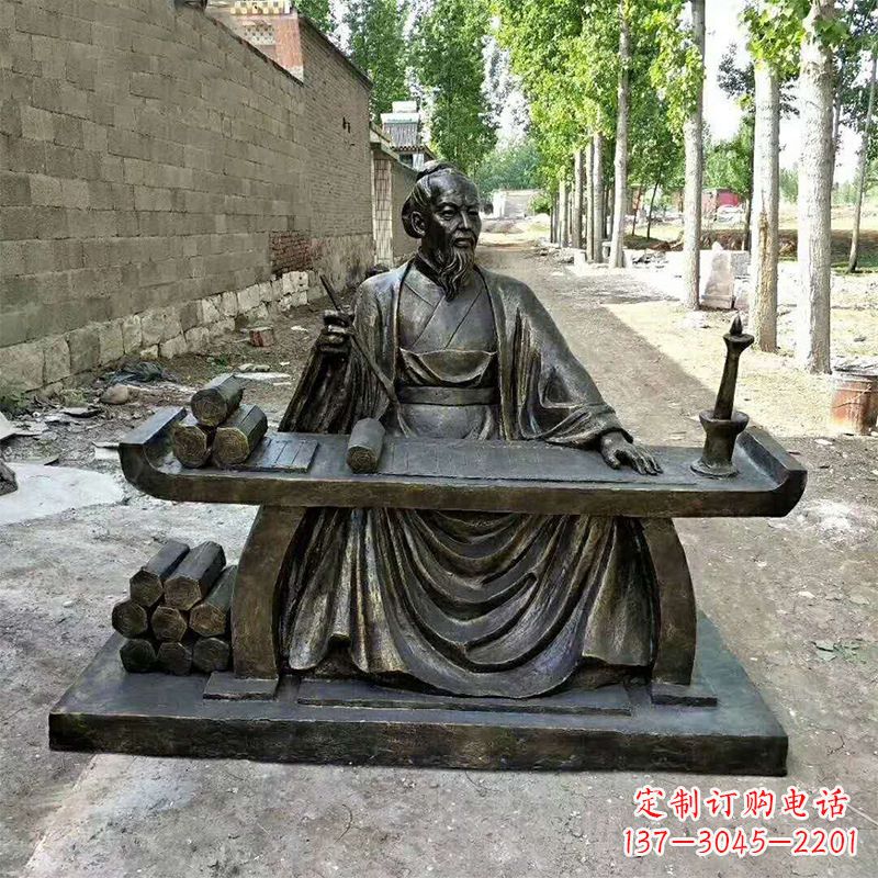 青海玻璃钢仿铜雕刻的历史名人——张衡