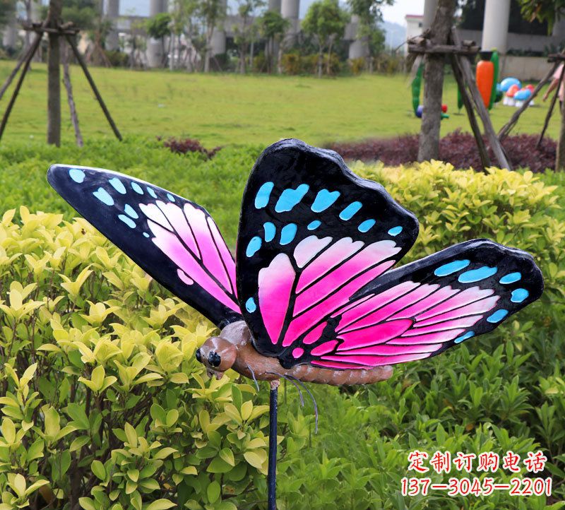 青海玻璃钢蝴蝶雕塑