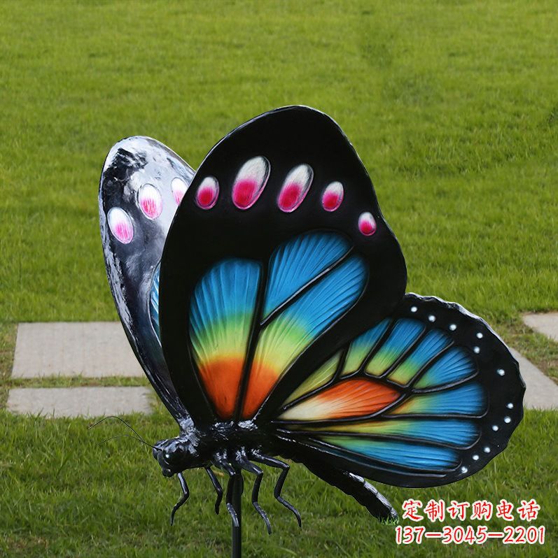 青海玻璃钢制作的蝴蝶雕塑