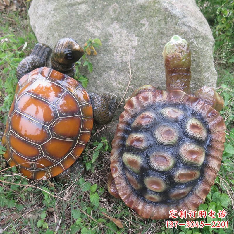 青海玻璃钢海龟雕塑精致美观的园林装饰品
