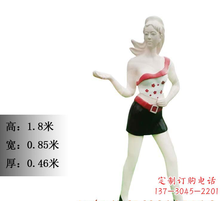 青海玻璃钢美女雕塑精致细腻的艺术精品