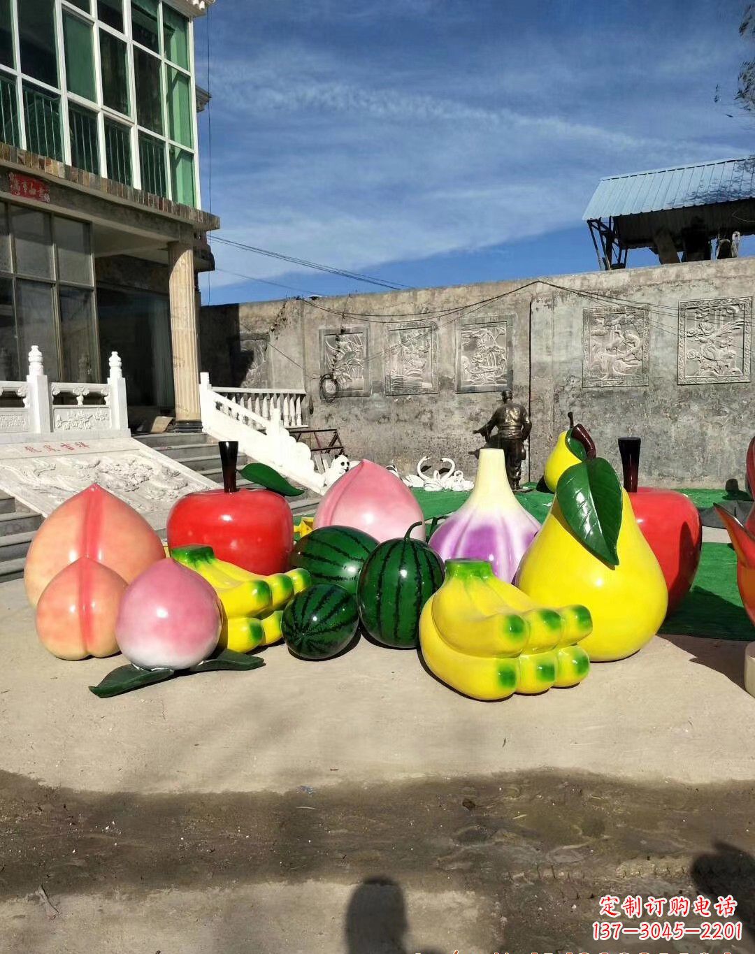 青海玻璃钢水果雕塑一种别致的艺术