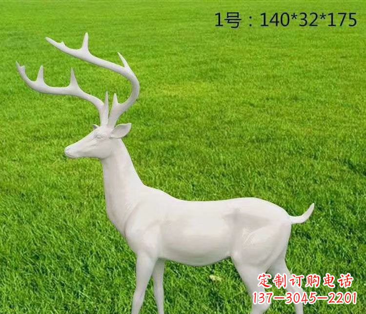 青海玻璃钢小鹿 动物雕塑