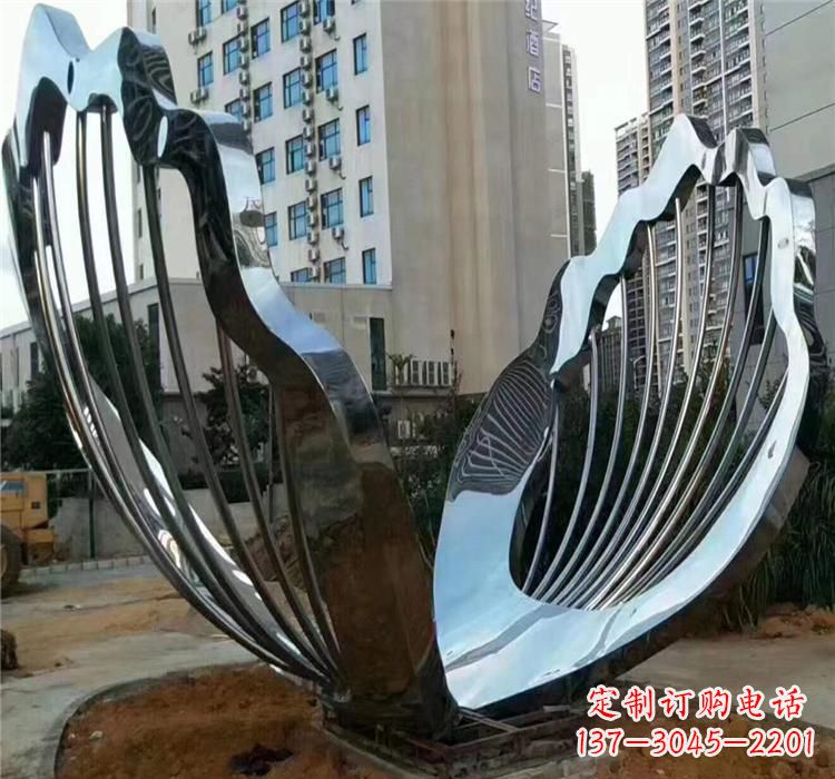 青海不锈钢贝壳景观雕塑