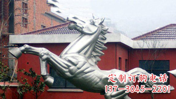 青海不锈钢奔马雕塑 (2)