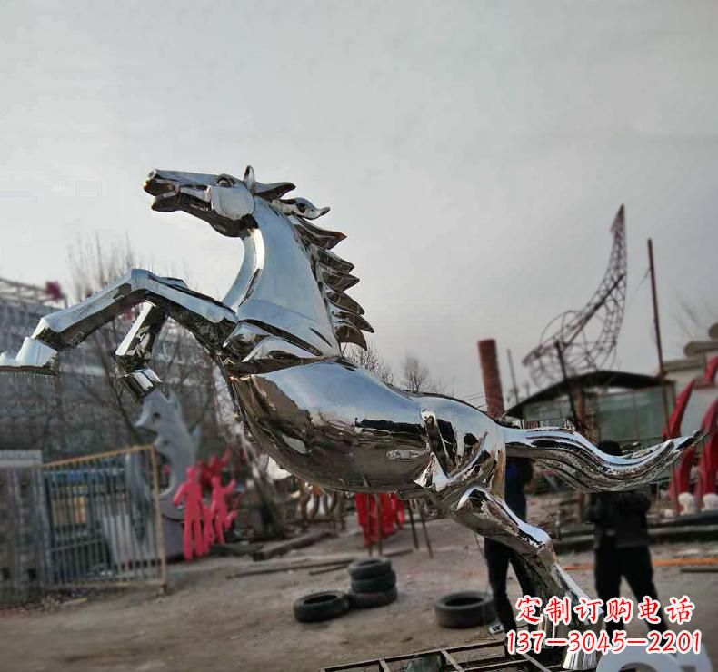 青海不锈钢奔跑马雕塑