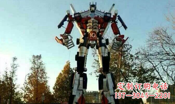 青海不锈钢变形金刚卡通雕塑
