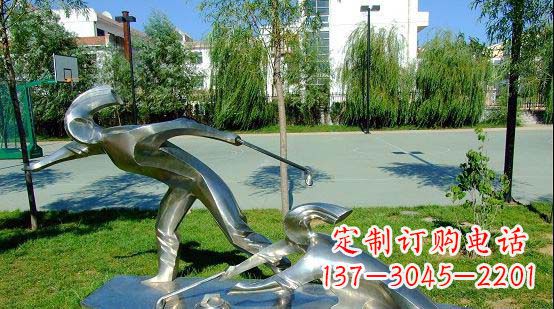 青海不锈钢冰壶雕塑艺术与运动的完美结合