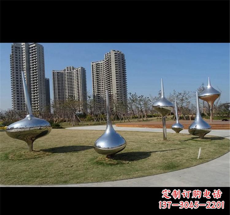 青海不锈钢城市水滴雕塑