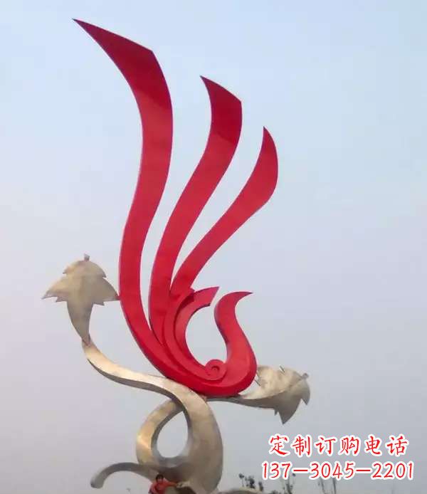 青海不锈钢城市铁艺凤凰雕塑