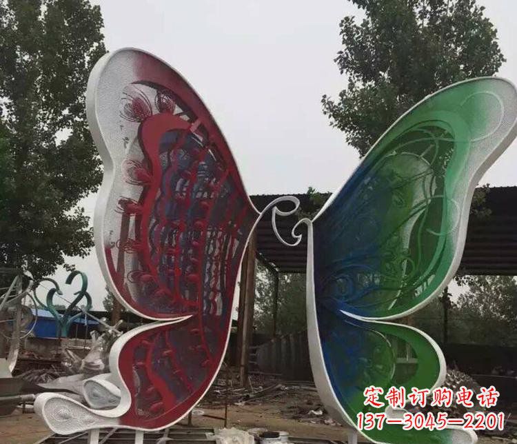 青海不锈钢蝴蝶公园动物雕塑