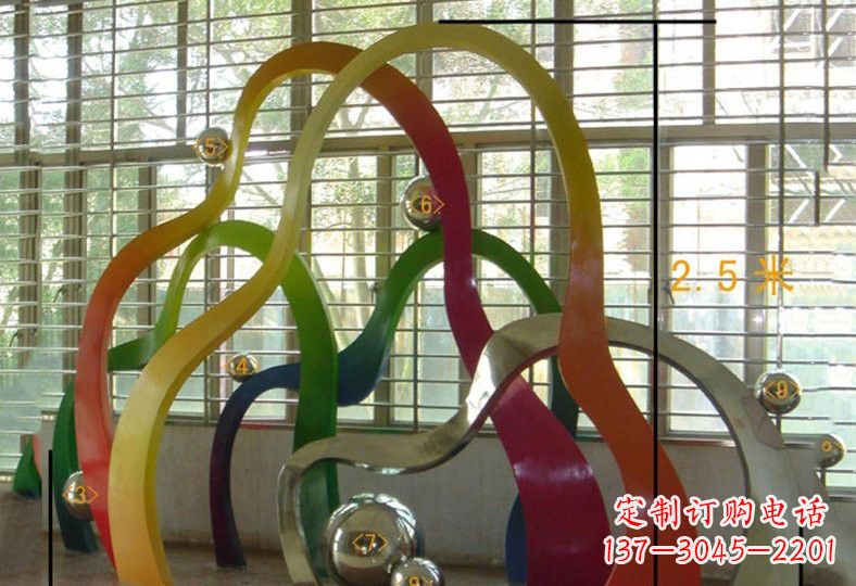 青海不锈钢假山雕塑精致耐用的艺术品