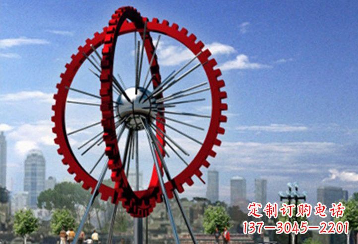 青海不锈钢摩天轮雕塑美丽的景观