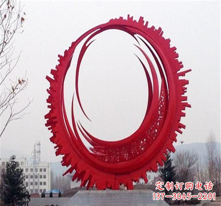 青海不锈钢抽象齿轮雕塑