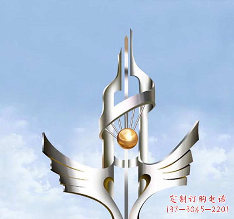 青海以不锈钢为材料的翅膀雕塑