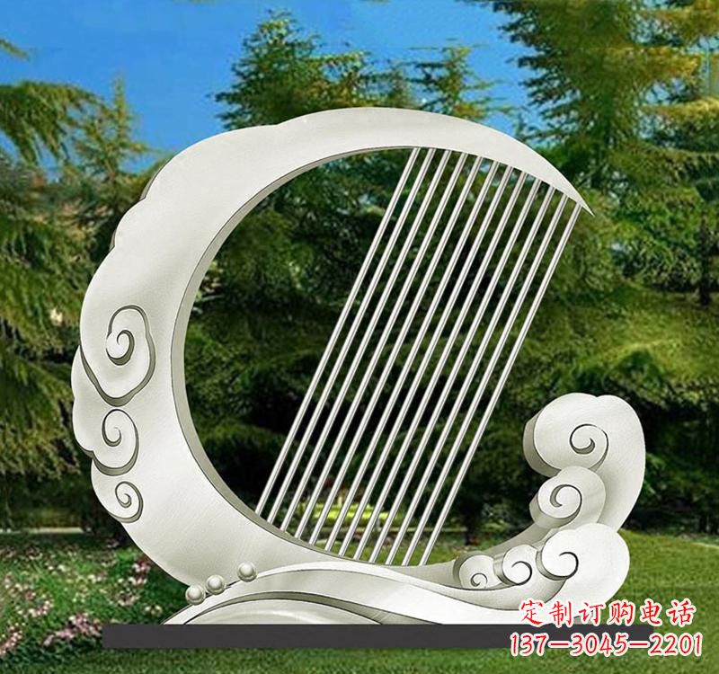 青海精美的不锈钢月亮雕塑