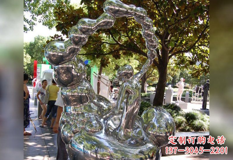 青海精美不锈钢儿童雕塑