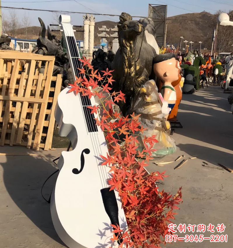 青海不锈钢大提琴雕塑—精致的艺术精品