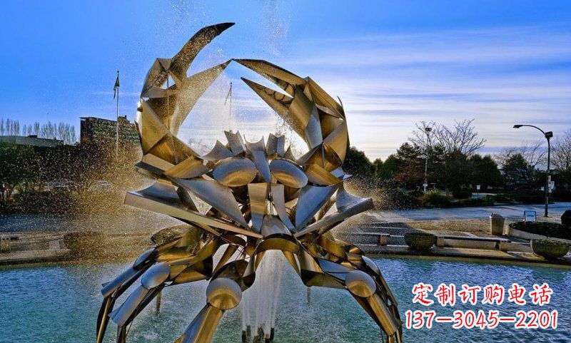 青海精美不锈钢螃蟹雕塑