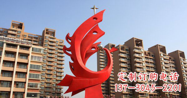 青海凤凰灿烂的不锈钢雕塑
