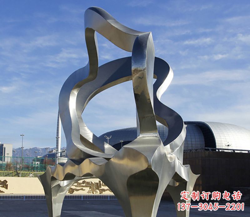 青海不锈钢抽象钢琴雕塑 (2)