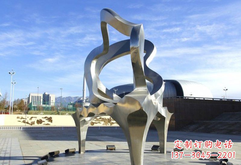 青海不锈钢抽象钢琴雕塑