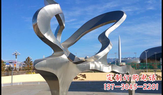 青海不锈钢抽象钢琴雕塑1