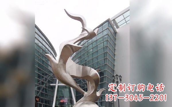 青海不锈钢抽象鸽子雕塑 (2)