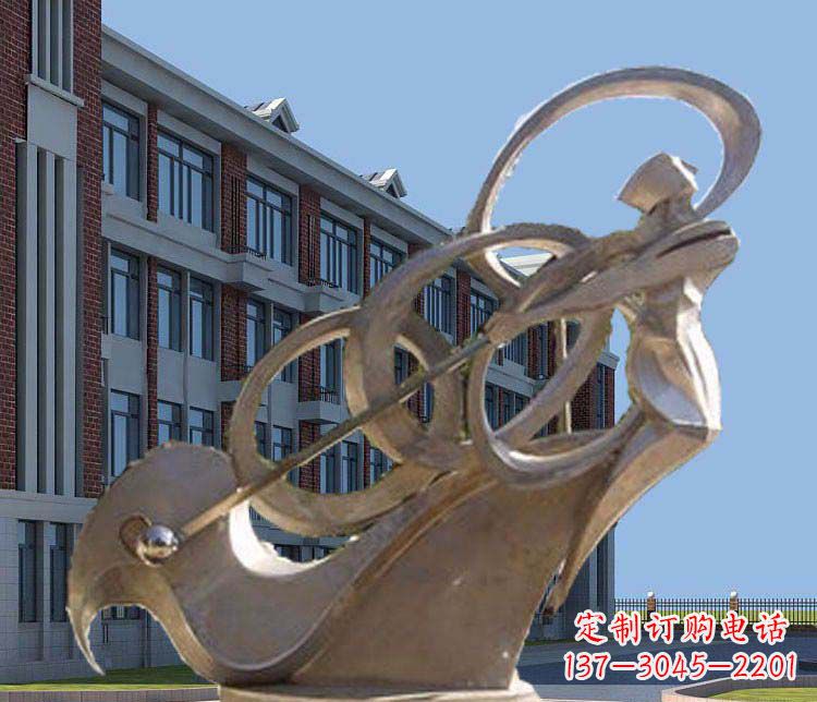 青海不锈钢抽象高尔夫球人物雕塑