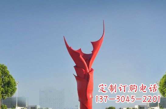 青海不锈钢抽象火炬雕塑