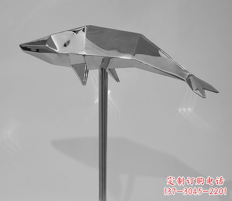 青海不锈钢海豚雕塑