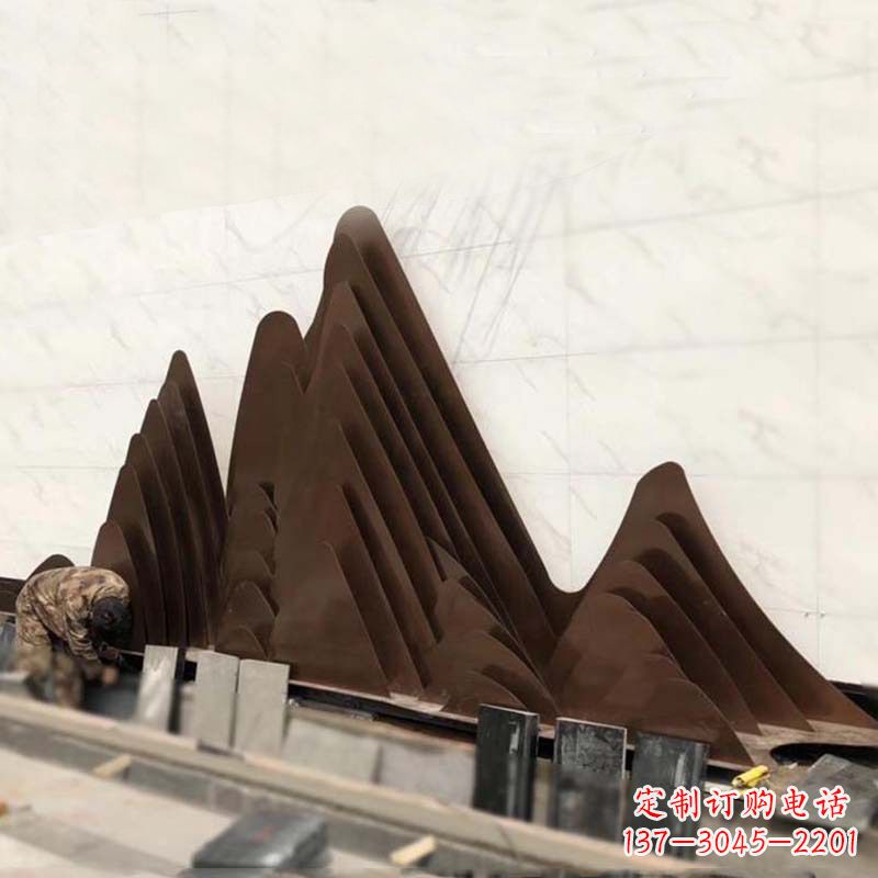 青海精美不锈钢假山雕塑