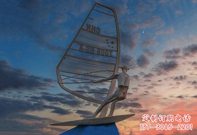 青海不锈钢帆船雕塑——象征着美丽的梦想