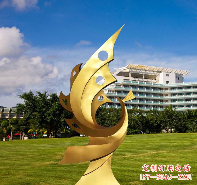 青海不锈钢凤凰雕塑精致而古典