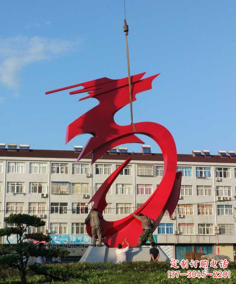 青海不锈钢龙雕塑展现龙城市景观之美