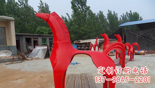 青海不锈钢抽象马雕塑 (3)