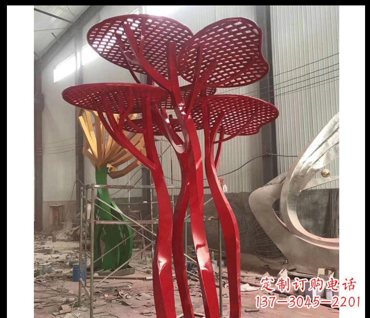 青海不锈钢蘑菇景观雕塑