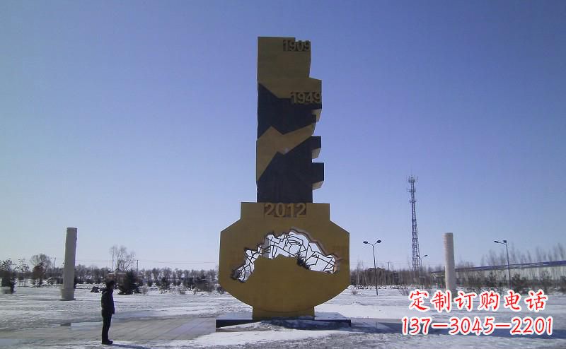 青海不锈钢抽象钥匙雕塑——精美装饰品