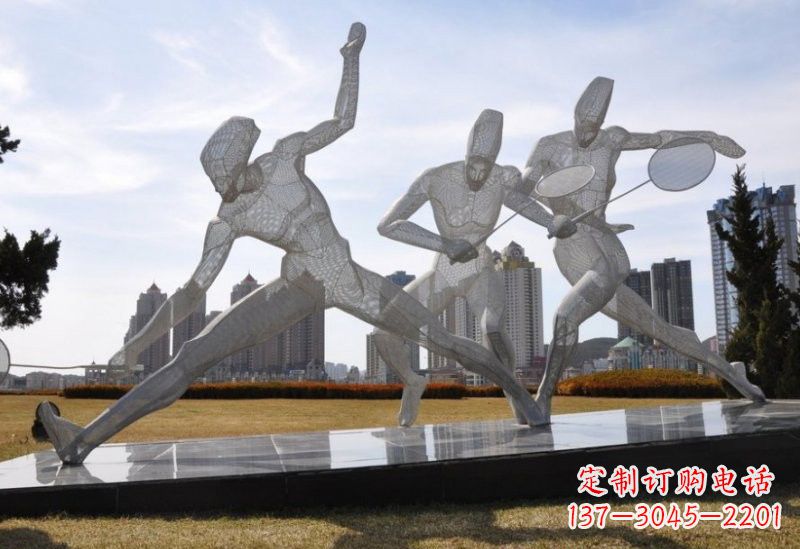 青海精致的不锈钢羽毛球雕塑