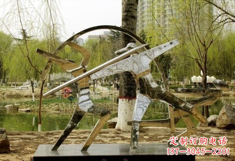 青海不锈钢运动员雕塑