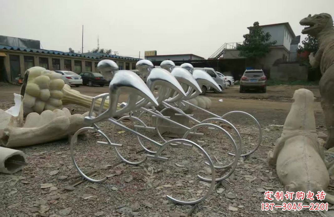 青海不锈钢自行车雕塑