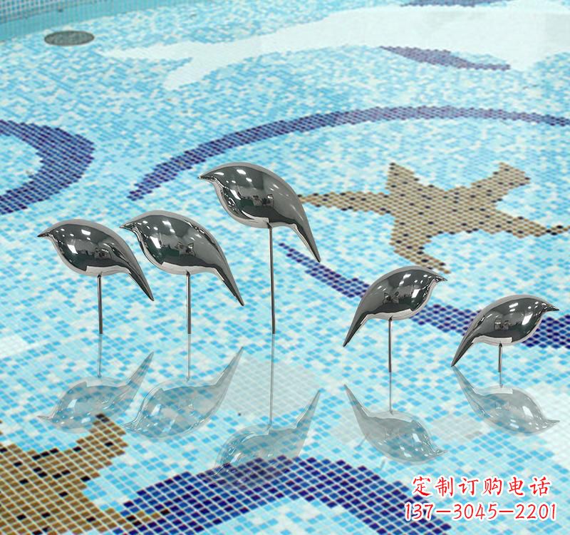 青海不锈钢创意鸽子雕塑展现精致美感